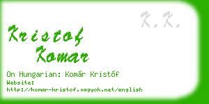 kristof komar business card