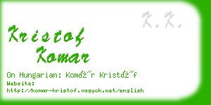 kristof komar business card